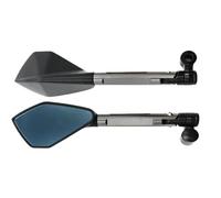PLFMFVBLBG Espejos Laterales Motocicletas Retrovisores Laterales Universales para Motocicleta De 8 Mm 10 Mm Accesorios Modificados para Motocicleta Zquierdo Derecho Laterales(Titanium)