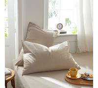 PLIAGE 2 uds Funda de Almohada Estampada a Cuadros de Color sólido Fundas de Cojines de algodón Suave 30x50 40x60 48x74 Funda de cojín para la decoración del hogar de la Cama