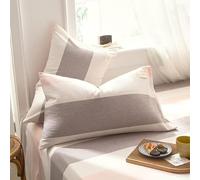 PLIAGE 2 uds Funda de Almohada Estampada a Cuadros de Color sólido Fundas de Cojines de algodón Suave 30x50 40x60 48x74 Funda de cojín para la decoración del hogar de la Cama