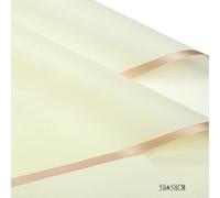 PLIAGE 5 unids/Pack Papel para Envolver Flores Borde Dorado Rosa Medio Transparente Embalaje de Regalo floristería Material para Envolver Ramo