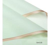 PLIAGE 5 unids/Pack Papel para Envolver Flores Borde Dorado Rosa Medio Transparente Embalaje de Regalo floristería Material para Envolver Ramo