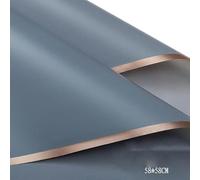 PLIAGE 5 unids/Pack Papel para Envolver Flores Borde Dorado Rosa Medio Transparente Embalaje de Regalo floristería Material para Envolver Ramo