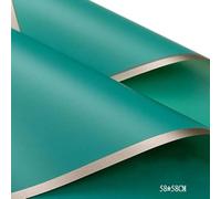 PLIAGE 5 unids/Pack Papel para Envolver Flores Borde Dorado Rosa Medio Transparente Embalaje de Regalo floristería Material para Envolver Ramo