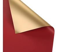 PLIAGE 5 unids/Set 60 * 60cm Papel de Envolver Flores Doradas de Lujo Papel Impermeable DIY Envolver decoración de Boda