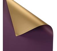 PLIAGE 5 unids/Set 60 * 60cm Papel de Envolver Flores Doradas de Lujo Papel Impermeable DIY Envolver decoración de Boda