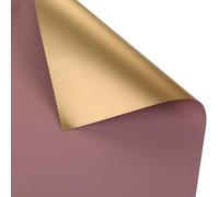 PLIAGE 5 unids/Set 60 * 60cm Papel de Envolver Flores Doradas de Lujo Papel Impermeable DIY Envolver decoración de Boda