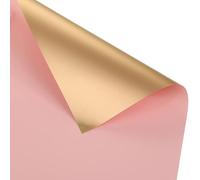 PLIAGE 5 unids/Set 60 * 60cm Papel de Envolver Flores Doradas de Lujo Papel Impermeable DIY Envolver decoración de Boda