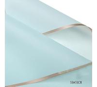 PLIAGE Papel de Embalaje de Flores Frescas, película de gelatina, 58x58cm, 5 Hojas, Papel Decorativo Hecho a Mano, Color Azul Claro