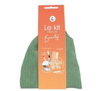 PLIC BEAUTY - Kit de belleza - 6 accesorios de viaje: vapo, peine, pinza para el pelo, lima de uñas, espejo, pinzas, compacto, elegante y práctico, color verde