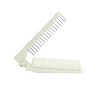 PLIC BEAUTY- Peine de cepillo de pelo plegable, compacto y práctico, ideal para viajar, color verde pastel, diseño ergonómico, adecuado para todo tipo de cabello.