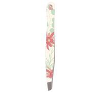PLIC BEAUTY - Pinza para depilar sabana - Mors Recto - Diseño Floral Exótico - Acero Inoxidable - Alta Precisión