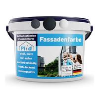 plid, Pintura para Paredes, Barniz, Pintura Exterior para Mampostería, Paredes de Casas, Hormigón y Sótanos, Resistente a la Intemperie Y a Los Rayos UV, Duradera, 5 L, Gris