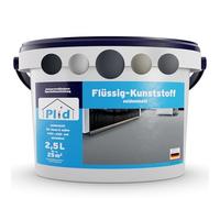 Plid® Plástico líquido Interior & Exterior, Gris plateado 2,5L - Plástico líquido - Capa protectora para suelo y pared - Pintura para hormigón resistente al agua - Revestimiento de suelo para terraza