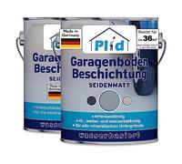plid® Revestimiento de suelo de garaje para exterior e interior, resistente a las heladas [5L gris plateado] - Resistente al agua y a la intemperie - Pintura para suelo de garaje - Revestimiento