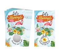 PLIGREAT 120 paquetes de tarjetas de rascar Let'S Flamingle tarjeta de rascarse para una fiesta hawaiana en la playa para una boda, una fiesta prematrimonial o una pequeña