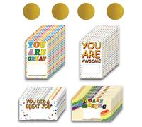 PLIGREAT 120 Piezas Tarjetas Motivacionales Rasca Y GANA, Colores del Arco Iris Certificados De Regalo En Blanco Tarjetas Rasca Y GANA Tarjetas Rasca Y GANA Recompensa Niños para Estudiantes Maestro