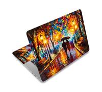 PLIGREAT 14 pulgadas Laptop Pegatinas Funda Protectora Universal Portátil Protector de Pantalla de Vinilo con Dibujo Pintura al Óleo Incluye 2 Muñequeras Reutilizable Impermeable Resistente a los