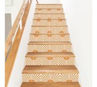 PLIGREAT 15 tiras de calcomanías bohemias para escalones, 18 x 100 cm, vinilo autoadhesivo, arte creativo, murales de escalera para decoración del hogar y hotel