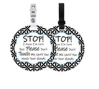 PLIGREAT 2 Pcs Deja de Tocar Signos De Bebé Por Favor No Me Toques Carteles Colgantes Placas Para Recién Nacido Bebé Niña Niño Prematuro Asiento De Coche Cochecito Etiquetas