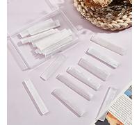 PLIGREAT 20 Varas de Cristal de Selenita para Limpieza y Protección, Varas de Cristal de Reiki para Sanación Varas de Selenita Blanca a Granel Suministros para Altares Wiccanos