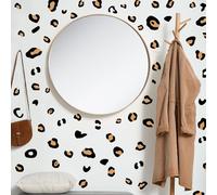 PLIGREAT 202 Pzs Pegatinas de Pared de Puntos de Leopardo Para Dormitorio Sala de Estar, Decoración Artística de Pared de Puntos de Leopardo, Telón de Fondo de Sofá Pasillo Decoración del Hogar