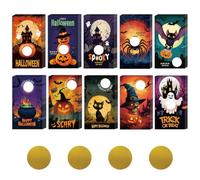 PLIGREAT 240 tarjetas para rascar de Halloween para hacer tu propia calabaza rasca murciélago gatos DIY en blanco vales de regalo "Happy Halloween" con 240 pegatinas para rascar para regalos de fiesta