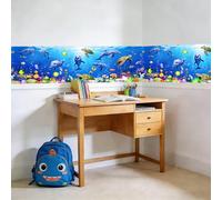 PLIGREAT 3 hojas de calcomanías de pared 3D Under The Sea World, delfines, coral, calcomanías de pared extraíbles de animales del océano, calcomanías murales para baño, guardería, pared, esquina