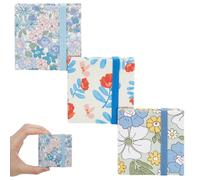 PLIGREAT 3 piezas azul mini acuarela cuaderno de bocetos 6 x 6 cm cubierta de tela cuadrada acuarela cuaderno de bocetos 20 hojas 300 g portátil acuarela papel de dibujo texturizado viaje cuaderno de