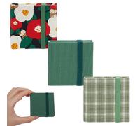 PLIGREAT 3 piezas verde mini acuarela cuaderno de bocetos 6 x 6 cm cubierta de tela cuadrada portátil acuarela cuaderno de bocetos 20 hojas 300 g pequeños papeles de dibujo texturizado acuarela viajes