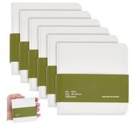 PLIGREAT 6 mini cuadernos de bocetos de acuarela, 8 x 8 cm, portátiles, cuadrados, 230 g, cuaderno de bocetos pequeño, 58 páginas, bloc de dibujo de viaje, color blanco