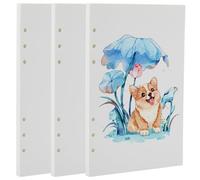 PLIGREAT 60 hojas A5 en blanco de 14,1 x 20,9 cm, hojas sueltas para carpetas de 6 anillas, perforadas, páginas de acuarela, para cuadernos, planificadores, diarios, libros de colorear, repuesto