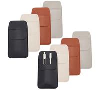 PLIGREAT 8 Paquetes Portabolígrafos de Cuero PU Organizador de Bolsillos Protector de 4 Colores Portabolígrafos para Camisas Funda para Bolígrafos Oficina Hospital Bolsillo Multiusos para Bolígrafos