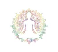 PLIGREAT Calcomanía de pared colorida de yoga mandala Buda Pegatina de pared extraíble para dormitorio Sala de estar Fondo de estudio de yoga DIY Decoración de mural de pared bohemia
