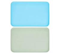 PLIGREAT Esterilla artística de 2 colores para manualidades, 61 × 40 cm, silicona, protección de mesa, lados elevados, alfombrillas de pintura para mujeres y hombres, manualidades, creación de joyas