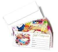 PLIGREAT Juego de 40 vales de regalo en blanco para salones de uñas, vales de regalo creativos con sobres para salones de uñas, salones de belleza y como cupones de clientes para vacaciones, 17 x 8 5