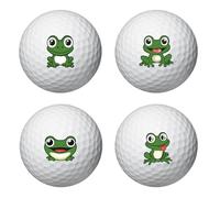PLIGREAT Marcador de pelota de golf con dibujos animados rana pegatinas creativas para identificar pelotas de golf 2 hojas marcadores de pelota de golf para personalizar regalo golfista accesorios de