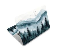 PLIGREAT Pegatinas para piel de ordenador portátil de Misty Forest, aptas para portátiles de 12, 13, 13, 14 y 15 pulgadas, universal, extraíble, vinilo, portátil, pintura de paisaje, pintura, arte