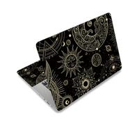 PLIGREAT Planeta místico Adhesivo para Ordenador Portátil Pegatina Cubierta Piel Adhesivo para Ordenador Portátil Skins Pegatinas Universal Desmontable Vinilo PC Cover Pegatinas