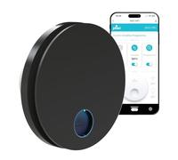 plikc Ario W - Aspirador de pared de succión axial con sensor de humedad y temporizador - 100% fabricado en Italia (diámetro 120 negro)