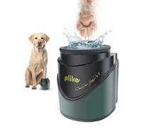 Plike Limpiador eléctrico de patas de perro para perros medianos y grandes, taza de lavado automático de patas con sensor infrarrojo, cepillos de silicona suave y sistema de drenaje inteligente
