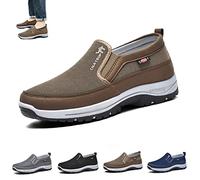 Plimsolls de viaje ortopédicos transpirables, zapatos ortopédicos for hombres CNA Trop, zapatos de barco informales cómodos antideslizantes ligeros for caminar ( Color : marrón , Size : 46 EU )