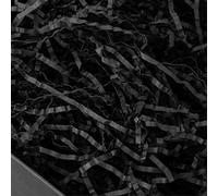 PLINJOY Relleno de papel de corte arrugado de 3.5 onzas para envolver regalos, cesta de relleno, bodas, cumpleaños, Navidad y césped para decoración de fiestas (negro)