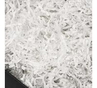 PLINJOY Relleno de papel de corte arrugado de 3.5 onzas para envolver regalos, relleno de cesta para caja de cumpleaños, cesta de hierba para decoración de fiestas, Navidad, Día de la Madre (blanco)