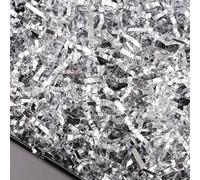 PLINJOY Relleno de papel de corte arrugado de 4 onzas para cesta de regalo, confeti triturado, caja de papel, relleno de cesta de Pascua, hierba (plateado)