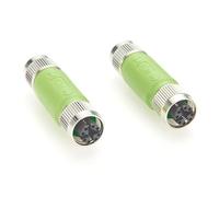 Plinkwirekb Adaptador de género M12 X-Code 1 pieza hembra a hembra o macho a macho, para Ethernet industrial, PROFINET o cableado de campo de 10 GbE