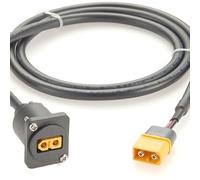 Plinkwirekb Cable de extensión XT60 tipo D, cable de conexión de montaje en panel de brida XT60, cable de carga de batería de avión para monitor FPV solar (0,6 m)