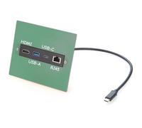 Plinkwirekb PCM-KW-562 USB-C a HDMI USB-A USB-C RJ45 Panel Mount Multiport Adaptador (1,5 m)
