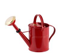 PLINT 5L Watering Can - Modern Style Watering Pot for Indoor and Outdoor House Plants - Coloured Galvanised Powder Coated Steel - Metal Design with Narrow Spout and High Handle - (Red)