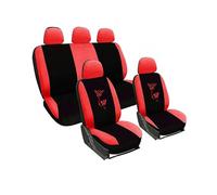 PLIQVBN Fundas Asiento Coche Funda De Asiento Coche 5 Colores Y Volante Universal para Interior Estilo Mariposa