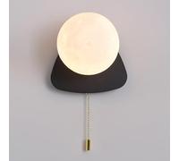 Plisinas de pared, 1 iluminación de apliques minimalista de globo minimalista moderno con interruptor de extracción, geometría creativa lámpara montada en interiores para el baño de la sala de estar